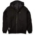 Wrangler RIGGS WORKWEAR Men's Big and Tall Utility Hooded Jacket, Black, 3X/Tall