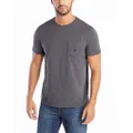 Nautica Men's Solid Crew Neck Short-Sleeve Pocket T-Shirt, Charcoal Heather (Light), Small