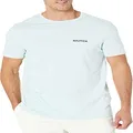 NAUTICA Men's Short Sleeve Solid Crew Neck T-shirt T Shirt, Bay Blue Solid, Medium US