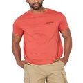 Nautica Men's Short Sleeve Solid Crew Neck T-Shirt, Sunbaked Red Solid, Medium