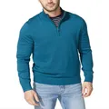 Nautica Men's Quarter-Zip Sweater, Blue Coral, Large