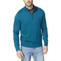Nautica Men's Quarter-Zip Sweater, Blue Coral, Large