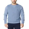 Nautica Men's Ribbed Sweater, Deep Anchor Heather, Medium