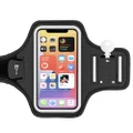 Fitness Running Armband Phone Holder Bag Waterproof, 6.1 Inch for iPhone 11/12/12 Pro mini - Black