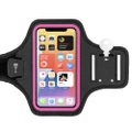 Fitness Running Armband Phone Holder Bag Waterproof, 6.8 Inch for iPhone 12 Pro Max - Rose Red