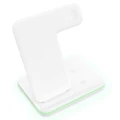 Multifunctional 15W 3-in-1 Magnetic Wireless Charger for iPhone / iWatch / Earphone, Fast Charging Base Bracket - White