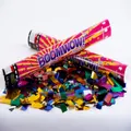 Multicoloured Metallic confetti cannon launcher/popper