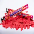 Red Paper Hearts Confetti cannon launcher/popper