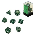 Chessex Recon Speckled Polyhedral 7-Die Set (Green/Black and White)