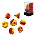 Chessex Gemini Polyhedral 7-Die Dice Set (Red/Yellow and Silver)