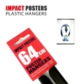 Print Plastic Poster Hanger 64cm Pair Black