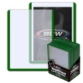 BCW 3 inch x 4 inch Toploader Green Border Card Holder 25 Pack
