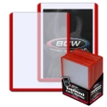 BCW 3 inch x 4 inch Toploader Red Border Card Holder 25 Pack