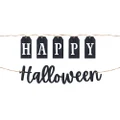 Happy Halloween Classic Black and White MDF Banners