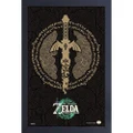 The Legend Of Zelda Tears Of The Kingdom Master Sword Icon 11 inch x 17 inch Framed Art Print