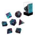 Chessex Gemini Polyhedral 7-Die Dice Set (Purple/Teal and Gold)