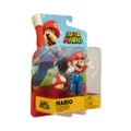 World Of Nintendo Super Mario 4 inch Mario With Super Mushroom Figure