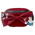 Loungefly Disney Snow White (1937) Classic Bow Quilted Velvet 6 inch Faux Leather Belt Bag