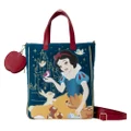 Loungefly Disney Snow White (1937) Heritage Quilted Velvet 13 inch Faux Leather Tote Bag