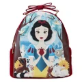 Loungefly Disney Snow White (1937) Classic Apple Quilted Velvet 10 inch Faux Leather Mini Backpack