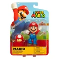 World of Nintendo Super Mario 4 inch Mario Figure with Super Mushroom