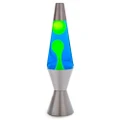 Diamond Lava Motion Lamp - Yellow and Blue with Silver Stand