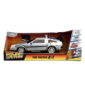 Jada Toys Back To The Future Time Machine Remote Control 1:16 Scale Vehicle With Light Up Function