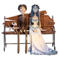 Corpse Bride Victor and Emily On Bench 1:10 Scale Figure Set