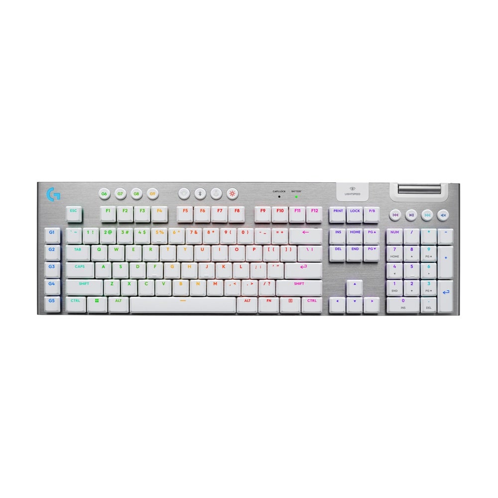 LOGITECH G915 X LIGHTSPEED Low-Profile Wireless Gaming Keyboard (White)
