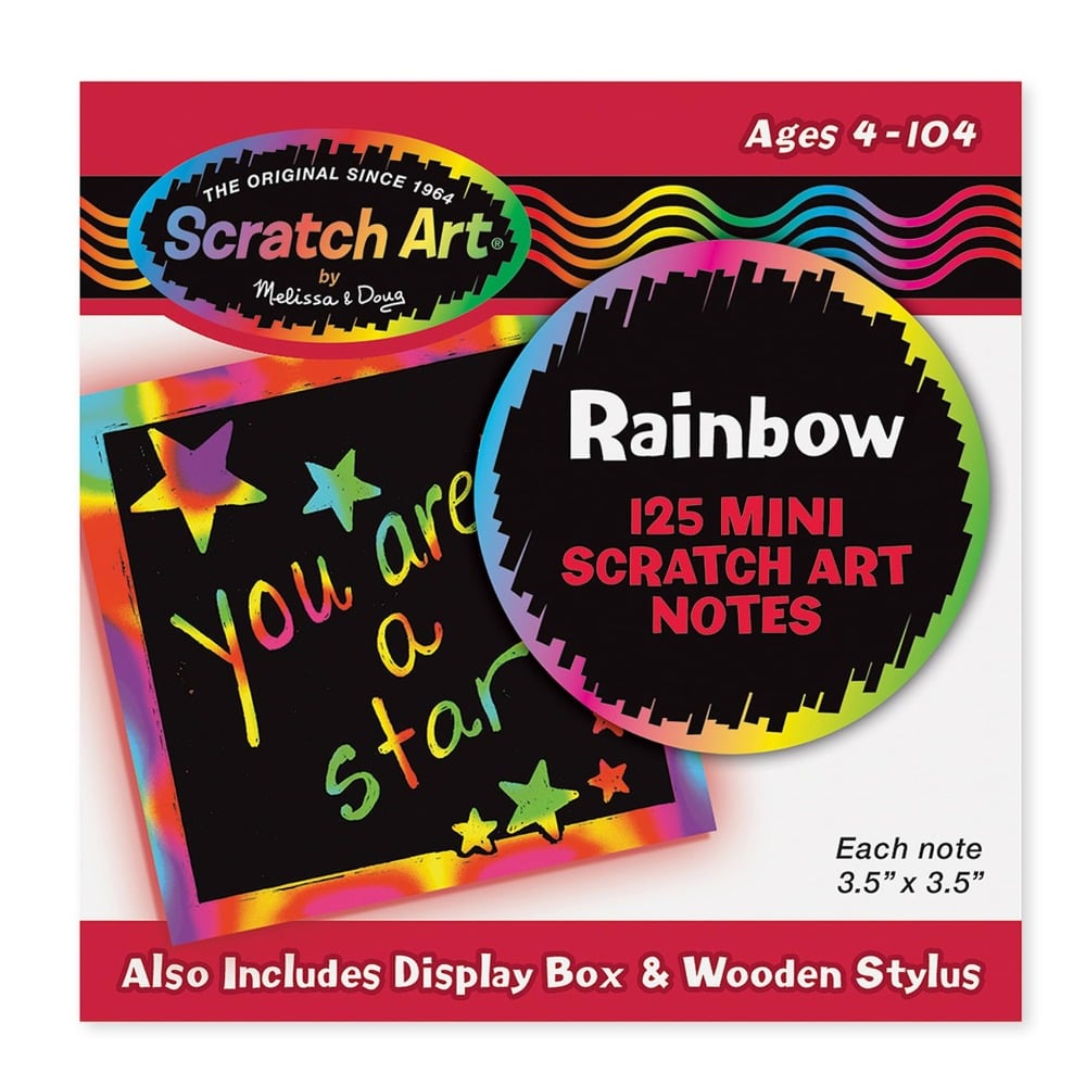 Melissa and Doug Scratch Art Rainbow Mini Note Box