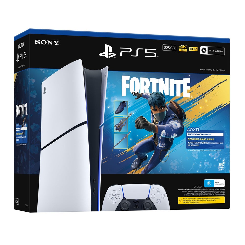 PlayStation 5 Digital Edition 825GB Console (Fortnite Flowering Chaos Bundle)