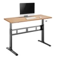 Ergolux: Sit Stand Desk - Black/Oak