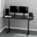 Gorilla Office: 3-Stage Motorised Height Adjustable Desk - Black/Black (1800x750mm)