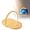LED Lighting Wireless Charger Table Lamp - Wood