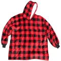 Moana Road: Mega Hoodie - Red Check (Size: Small) in Black/Red (Men's)