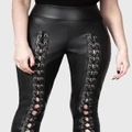 Killstar: Laced For Days Leggings (Large) in Black (Women's)