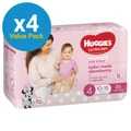 Huggies: Ultra Dry Toddler Girl Nappies Value Box - Size 4 (144) (144 Nappies)