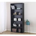 4 Shelf Bookcase - Black Oak Grain Finish
