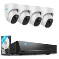 REOLINK 4K NVR kit, 4 x Dome 8MP, Pre-installed 2TB HDD(support up to 4TB) with Smart Person/Vehicle Detection