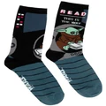 Out of Print: Grogu - Read Socks (Size: Small) in Black/Brown/Green (Women's)