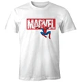 Marvel: Spiderman Adult T-Shirt - White (Size: M) in Red/White (Men's)