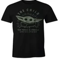 Star Wars: The Mandalorian - The Child Adult T-Shirt (Size: L) in Black/Green (Men's)