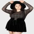 Killstar: Aboloft Suspender Skirt [PLUS] (Size: 4XL) in Black (Women's)