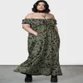Killstar: Forestine Maxi Dress [PLUS] (Size: 4XL) in Green (Women's)
