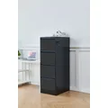 Gorilla Office Particle Board & Steel 4 Drawers Black