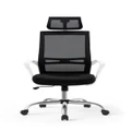 Gorilla Office: Mayson High Back Mesh Chair - Light Grey- Black