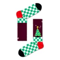 Happy Socks: Christmas Tree Sock (4500) (Size: 41-46) in Black/Green/Purple/White