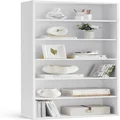 VASAGLE 6-Tier Open Bookcase with Adjustable Storage Shelves - White