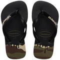 Havaianas: Top Ink Jandals - Sand Grey (Size: 41/42) in Black