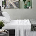 Ovela 100% Natural Bamboo Bed Sheet Set (Single, White)
